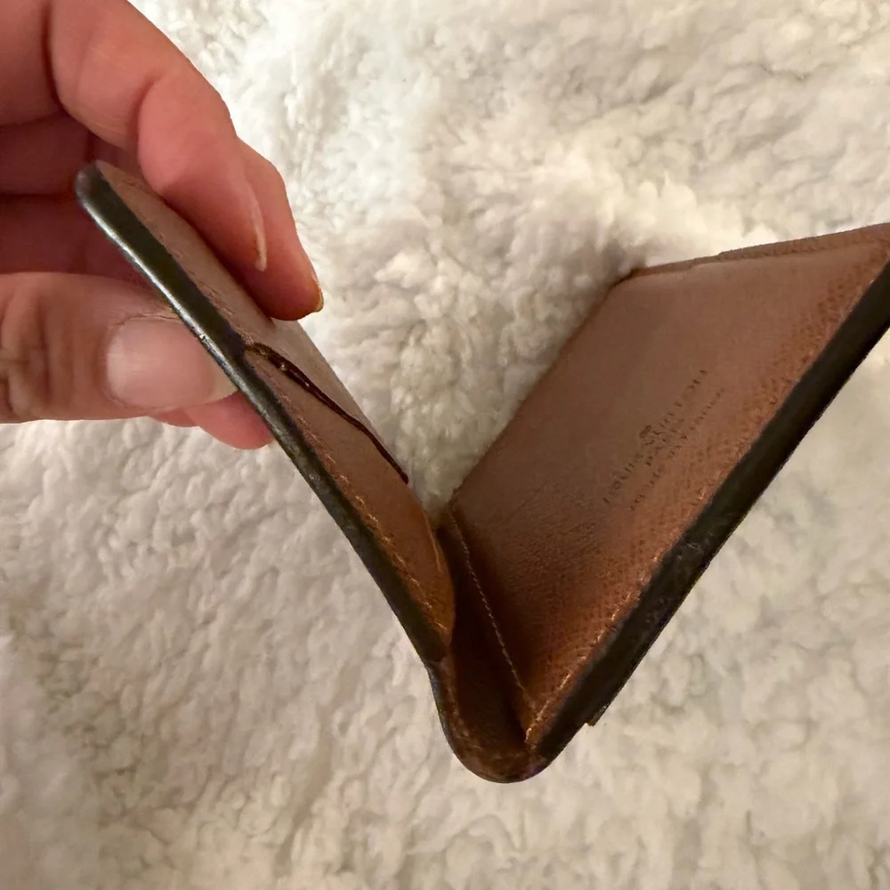 Brown Leather Card Holder - Picture 3 of 5